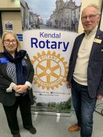 Prof Fiona Macauley, Professor of Gender, Peace and Development at Bradford University and President Martin French